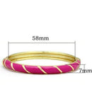 Gold Bangle Bracelet LO2139 Flash Gold White Metal Bangle with Epoxy in No Stone