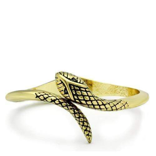 Bangle Gold Bangle Bracelet LO2140 Flash Gold White Metal Bangle with Crystal Alamode Fashion Jewelry Outlet