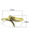 Gold Bangle Bracelet LO2140 Flash Gold White Metal Bangle with Crystal