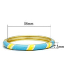 Bangle Gold Bangle Bracelet LO2143 Flash Gold White Metal Bangle with Epoxy in No Stone Alamode Fashion Jewelry Outlet