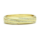 Gold Bangle Bracelet LO2150 Flash Gold White Metal Bangle with Crystal