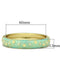 Gold Bangle Bracelet LO2151 Flash Gold White Metal Bangle with Crystal