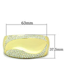 Gold Bangle Bracelet LO2155 Flash Gold White Metal Bangle with Crystal