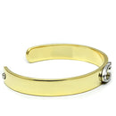 Gold Bangle Bracelet LO2572 Gold+Rhodium White Metal Bangle with Crystal