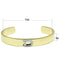 Gold Bangle Bracelet LO2573 Gold+Rhodium White Metal Bangle with Crystal