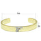 Gold Bangle Bracelet LO2575 Gold+Rhodium White Metal Bangle with Crystal