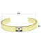 Gold Bangle Bracelet LO2578 Gold+Rhodium White Metal Bangle with Crystal