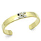 Gold Bangle Bracelet LO2580 Gold+Rhodium White Metal Bangle with Crystal