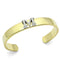 Gold Bangle Bracelet LO2582 Gold+Rhodium White Metal Bangle with Crystal