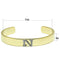 Gold Bangle Bracelet LO2583 Gold+Rhodium White Metal Bangle with Crystal