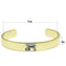 Gold Bangle Bracelet LO2587 Gold+Rhodium White Metal Bangle with Crystal