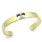 Gold Bangle Bracelet LO2589 Gold+Rhodium White Metal Bangle with Crystal