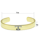 Bangle Gold Bangle Bracelet LO2589 Gold+Rhodium White Metal Bangle with Crystal Alamode Fashion Jewelry Outlet