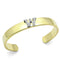 Gold Bangle Bracelet LO2592 Gold+Rhodium White Metal Bangle with Crystal