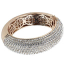 Gold Bangle Bracelet LO4269 Rose Gold+e-coating Brass Bangle with Crystal