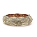 Gold Bangle Bracelet LO4270 Rose Gold+e-coating Brass Bangle with Crystal