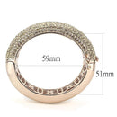 Gold Bangle Bracelet LO4270 Rose Gold+e-coating Brass Bangle with Crystal