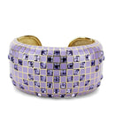 Gold Bangle Bracelet LO4271 Gold Brass Bangle with Top Grade Crystal