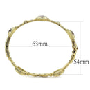 Gold Bangle Bracelet LO4273 Gold Brass Bangle with Synthetic