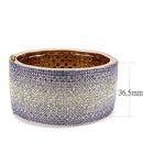 Gold Bangle Bracelet LO4279 Rose Gold+e-coating Brass Bangle with Crystal