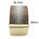 Gold Bangle Bracelet LO4280 Gold Brass Bangle with Top Grade Crystal