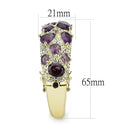 Gold Bangle Bracelet LO4281 Gold Brass Bangle with Synthetic