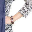 Gold Bangle Bracelet LO4281 Gold Brass Bangle with Synthetic