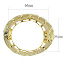 Gold Bangle Bracelet LO4285 Gold Brass Bangle with Synthetic in White