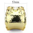 Gold Bangle Bracelet LO4285 Gold Brass Bangle with Synthetic in White