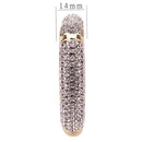 Gold Bangle Bracelet LO4287 Flash Rose Gold Brass Bangle with Crystal