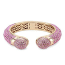 Gold Bangle Bracelet LO4288 Flash Rose Gold Brass Bangle with Crystal