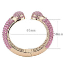 Gold Bangle Bracelet LO4288 Flash Rose Gold Brass Bangle with Crystal