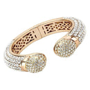 Gold Bangle Bracelet LO4290 Flash Rose Gold Brass Bangle with Crystal