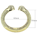 Gold Bangle Bracelet LO4295 Flash Gold Brass Bangle with Top Grade Crystal