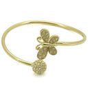 Gold Bangles Design LO1179 Gold Brass Bangle with Top Grade Crystal