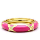 Gold Bangles Design LO1957 Gold White Metal Bangle with Top Grade Crystal
