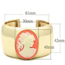 Gold Bangles Design LO1964 Gold Brass Bangle with Synthetic