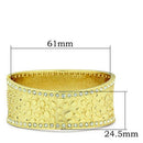 Gold Bangles Design LO2119 Flash Gold White Metal Bangle with Crystal