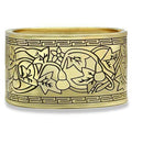 Gold Bangles Design LO2120 Flash Gold White Metal Bangle