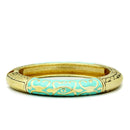 Gold Bangles Design LO2128 Flash Gold White Metal Bangle with Epoxy in No Stone