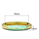 Gold Bangles Design LO2128 Flash Gold White Metal Bangle with Epoxy in No Stone