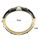 Gold Bangles LO4309 Gold Brass Bangle with Top Grade Crystal