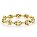 Gold Bangles LO4335 Gold Brass Bangle with AAA Grade CZ in Citrine Yellow