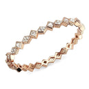 Bangle Gold Bangles LO4342 Rose Gold Brass Bangle with AAA Grade CZ Alamode
