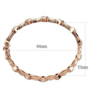 Bangle Gold Bangles LO4342 Rose Gold Brass Bangle with AAA Grade CZ Alamode