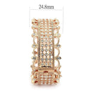 Gold Bangles LO4344 Rose Gold Brass Bangle with Top Grade Crystal