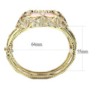 Gold Bangles LO4347 Gold Brass Bangle with Synthetic in Rose