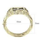 Gold Bangles LO4349 Gold Brass Bangle with Synthetic in Jet