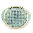 Gold Bangles LO4350 Gold Brass Bangle with Top Grade Crystal