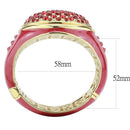 Gold Bangles LO4351 Gold Brass Bangle with Top Grade Crystal